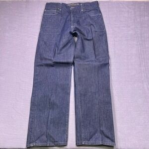 LEVIS 569 Loose Straight Mens STARCHED Jeans Medium Wash Denim Size 36x34